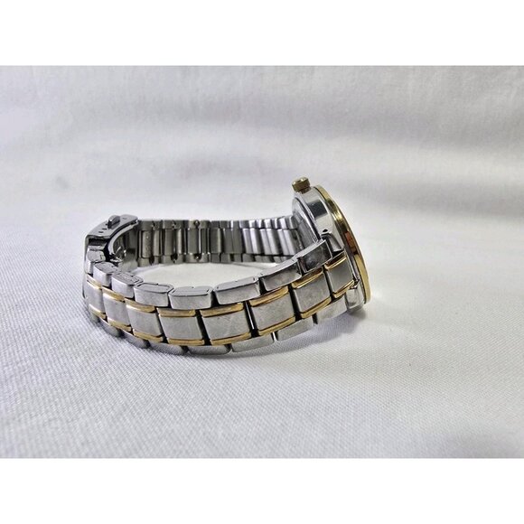 Ladies Seiko 6N22-00D0 Two Tone Accented Calendar Quartz Watch New Battery - Picture 7 of 8